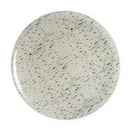 Thumbnail image #1 for Steelite International My Glass Studio GS196650 Round Glass Serving Platter, 13" Diameter, Two-Tone Cream/Dark Grey