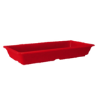Thumbnail image #1 for G.E.T. GET ML-121-RSP Red Rectangular Deep Melamine Entrée Dish, 16 oz., 9-1/4" x 4-3/4" Case of 12