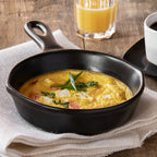 Thumbnail image #2 for International Tableware SK-8-B 10 oz Ceramic Serving Skillet with Handle, Black 1 Dozen