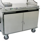 Thumbnail image #1 for Cadco DC-SD Cart Security Doors, Two Swing-Out Stainless Steel Doors with Lock and Two Keys
