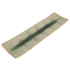 Thumbnail image #1 for Korin Inc PLL-585 Green Moss Rectangular China Plate, 14"L × 4"W Case of 24