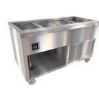 Thumbnail image #1 for Duke Manufacturing Thurmaduke Value (AeroServ Replacement) TCM-60SS-N7-VALUE Mobile Refrigerated Cold Food Unit, 60"W, Stainless Steel