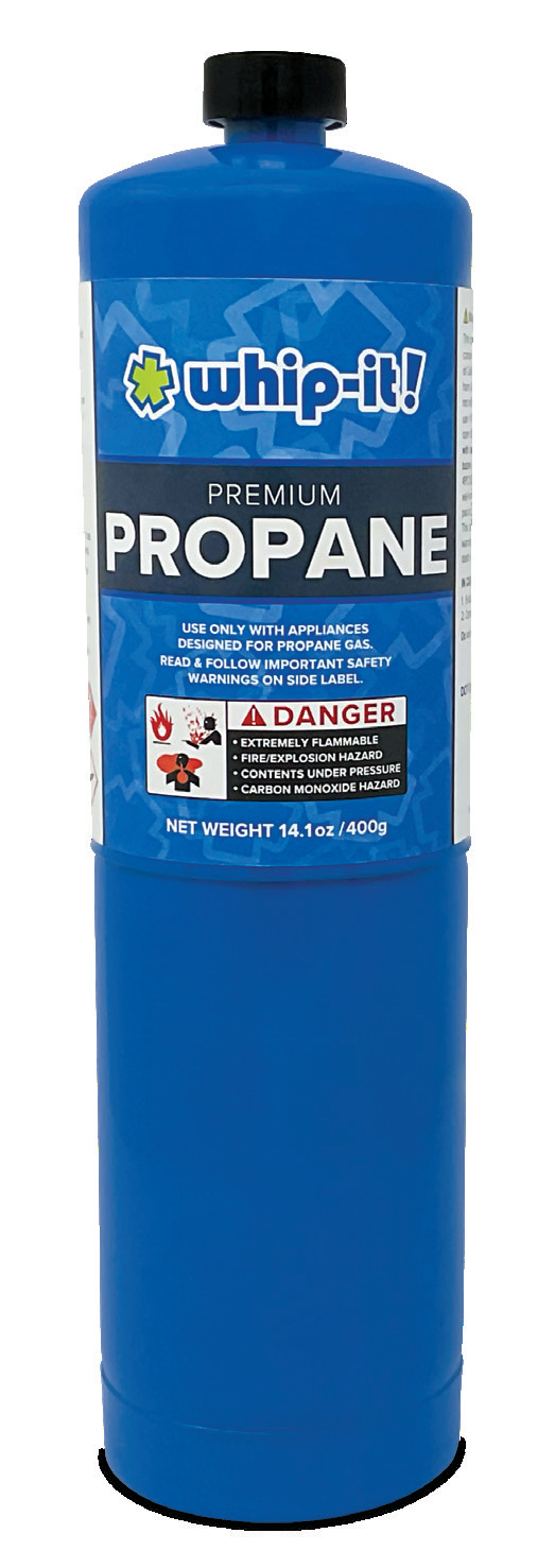 Product image #3 for Whip-It! Premium Propane Gas Tank for Kitchen Torches, 14.1 oz, Case of 12