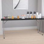 Thumbnail image #2 for Flash Furniture RB-1872-BK-GG Rectangular Folding Training Table, 72"W x 18"D x 29"H, Black Plastic-Laminated Top