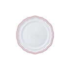 Thumbnail image #1 for Steelite International Folio, Porcelain 62583FP813 Porcelain Rim Plate, 6-1/2 in, Round, Scalloped Edge, Adelina Triple Line Rose Case of 2 Dozen