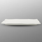 Thumbnail image #2 for Korin Inc PLL-439 13" Rectangular Ceramic Plate, White, Multitextured