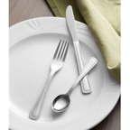 Thumbnail image #2 for 1880 Hospitality Prima by Oneida® B595SDEF Soup/Dessert Spoon, 7-1/2", Oval Bowl, Rounded Handle, Beaded Border, 18/0 Stainless Steel Pack of 3 Dozen