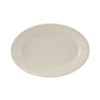 Thumbnail image #1 for Tuxton China Reno TRE-914 Ceramic Oval Platter, 12-5/8" x 8-3/4", Wide Rim, Rolled Edge 1 Dozen