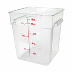 Thumbnail image #1 for Thunder Group PLSFT018PC 18 Qt Clear Polycarbonate Square Food Storage Container, Lid Not Included Case of 12