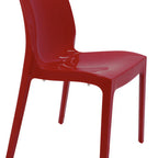 Thumbnail image #1 for Tramontina USA, Inc. 92037-040 Red Resin Outdoor Restaurant Chair, Solid Plastic Back and Seat Case of 4