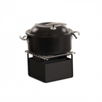 Thumbnail image #2 for Cal-Mil 23706-13 Square Chafer Alternative Stand, Black Metal, 9"W x 9"D x 7.25"H