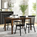 Thumbnail image #2 for Flash Furniture KER-T-217EX-BRN-72-GG Rectangular Solid Wood Dining Table, 72"L with 12" Extension, Matte Brown