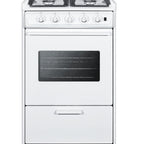 Thumbnail image #1 for Summit Commercial WTM1107ISW 20-Inch Gas Range with 2.46 cu. ft. Oven, 4 Sealed Burners, White