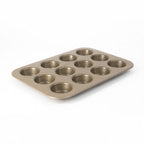 Thumbnail image #1 for Browne USA Foodservice Cuisipro 746272 12-Cup Carbon Steel Nonstick Muffin Pan Case of 6