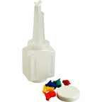 Thumbnail image #1 for AllPoints Foodservice Parts & Supplies 2801554 Square Bottle with Lid, Neck & Spout, 48 oz.
