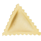 Thumbnail image #1 for Arcobaleno Pasta Equipment MOLD-AMFR-21 Ravioli Mold, 11.5 g, 60 x 65 mm, Triangular, Scalloped Edge