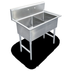 Thumbnail image #4 for Steel Works Stainless Two-Compartment Commercial Sink with Legs, 18-Gauge 304 Stainless Steel, No Drainboard