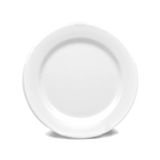 Thumbnail image #1 for G.E.T. Merced - EGS D1075PL-W White Round Melamine Plate, Wide Rim, 10-3/4 in Diameter Case of 6