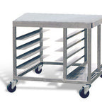 Thumbnail image #1 for Belshaw 0079947902 Double Convection Oven Stand with Stacking Kit, Open Cabinet with Pan Slides, 34"W x 44"D x 26"H