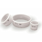 Thumbnail image #1 for Matfer Bourgeat Exoglass 150117 Fluted Round Pastry Cutter, 2-3/8" Diameter, Composite Material