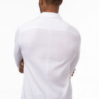 Thumbnail image #2 for Chef Works Oxford SES01-WHT-S White Stretch Poly/Cotton/Elastane Utility Chef Shirt, Long Sleeve, Snap-Front, Small