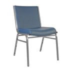Thumbnail image #1 for Flash Furniture Hercules XU-60153-NVY-VYL-GG Heavy-Duty Stackable Restaurant Chair, Gray Vinyl Upholstery, 550 lb Capacity