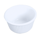 Thumbnail image #1 for Thunder Group ML533W1 White Melamine Ramekin, 3-1/2 oz, Round Fluted Case of 24 Dozen
