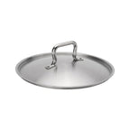 Thumbnail image #1 for Browne USA Foodservice Elements 5734128 11-Inch Stainless Steel Domed Sauce Pan Cover, Self-Basting, Riveted Loop Handle