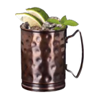 Thumbnail image #1 for Libbey Moscow Mule MM-200 14 oz Tall Mug, Copper-Plated Stainless Steel, Hammered Antiqued Finish