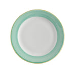 Thumbnail image #1 for G.E.T. Corona, Calypso PA1603901524 Round Porcelain Plate, 7-1/4 in., Rolled Edge, Yellow Edge Dozen Case of 2 Dozen