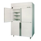 Thumbnail image #1 for Global Refrigeration 52-1991-14-R17 Ice Cream Hardening Cabinet, 2-Section, 49.1 cu. ft., 4 Solid Hinged Half Doors