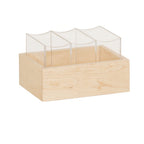 Thumbnail image #2 for Cal-Mil 3408-71 Serving Flatware Holder, 3-Section, ABS Plastic, Blonde, 9"W x 6"D x 5.25"H
