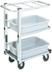 Thumbnail image #4 for Vollrath Single-Cantilever 3-Shelf Bussing Cart with Chrome Shelves and 4-Inch Swivel Casters