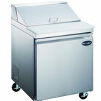 Thumbnail image #1 for SABA SPS-27-8 Sandwich/Salad Prep Table, 1 Door, 8-Pan Capacity, Stainless Steel, 27-1/2" W