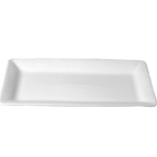 Thumbnail image #1 for G.E.T. Bugambilia PU042FR Rectangular Cast Aluminum Buffet Casserole Platter, 34 oz, 14 x 10 x 1 in, Fire Red Resin Coating