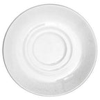 Thumbnail image #1 for Tableware Solutions USA Plain White by Granite 51CCPWD033G 4-1/2" Round Double-Well White China Espresso Saucer Case of 24