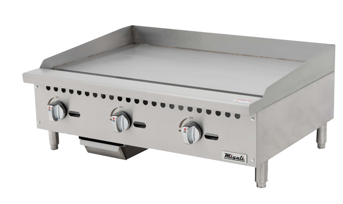 Product image #5 for Migali Competitor Series 36-Inch Countertop Natural Gas Griddle with Manual Controls