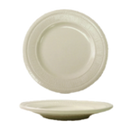 Thumbnail image #1 for International Tableware Athena AT-8 Ceramic Round Plate, 9-1/2" Diameter, Embossed Lined Rim Case of 2 Dozen