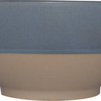 Thumbnail image #2 for International Tableware Strata™ SR-44 Footed Bowl, 38 oz, Round Stoneware, Reactive Glaze, Two-Tone Nevada Grey/Sand 1 Dozen