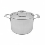 Thumbnail image #1 for Tuxton China Tuxclad RTDHL2561 8 qt Stainless Steel Sauce/Stock Pot with Lid, Triply, Induction Ready