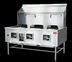 Thumbnail image #3 for Omcan Three-Chamber Natural Gas Wok Range, 315,000 BTU, with 2 x 13-Inch and 1 x 16-Inch Rings