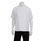 Thumbnail image #1 for Chef Works Springfield BCSZ009-WHT-4XL Short-Sleeve Chef Coat, White, 65/35 Poly/Cotton Twill, 4XL