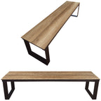 Thumbnail image #2 for Oak Street Compcor JUB1672-BENCH Outdoor Picnic-Style Bench, 72-Inch Seat, 16-Inch Deep, Powder-Coated Steel Frame