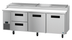 Thumbnail image #5 for Hoshizaki Steelheart PR93B-D2 93-Inch Three-Section Pizza Prep Table with 2 Doors and 2 Drawers