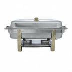 Thumbnail image #1 for Libertyware Riviera CHA833G Full-Size Rectangular Stainless Steel Chafer, 9 qt, Lift-Off Cover, Gold Trim