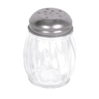 Thumbnail image #1 for Thunder Group PLTWCS006 Cheese Shaker, 6 oz, Clear Swirled Polycarbonate Base, Stainless Steel Perforated Top Case of 12 Dozen