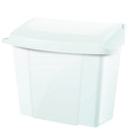 Thumbnail image #2 for Alpine Industries ALP451-WHI Sanitary Napkin Disposal Receptacle, Wall-Mount, ABS Plastic, White, 9"W x 5"D x 10"H Case of 6