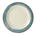 Thumbnail image #1 for G.E.T. GET WP-7-DI-KNB 7-1/2" Round Melamine Plate, Wide Rim, Kanello Blue Pattern Dozen Case of 4 Dozen