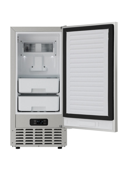 Product image #7 for KoolMore Built-In Residential Pearl Nugget Ice Machine with Bin, 66 lb. Daily Production, Stainless Steel