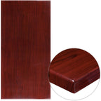 Thumbnail image #1 for Flash Furniture TP-MAH-3060-GG Rectangular Resin Table Top, 60"W x 30"D, 2" Thick Drop-Lip, High-Gloss Mahogany Finish